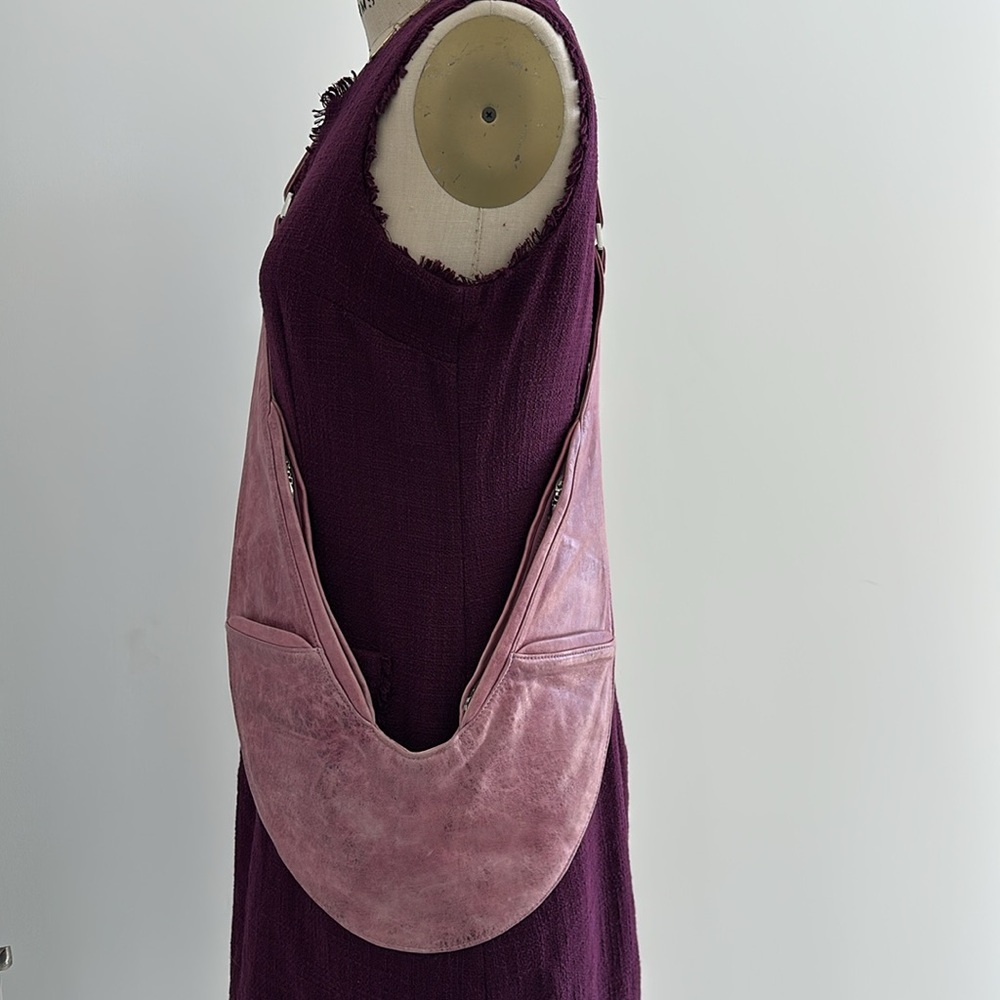 Sash Purple Leather crossbody bag - Picture 2 of 5